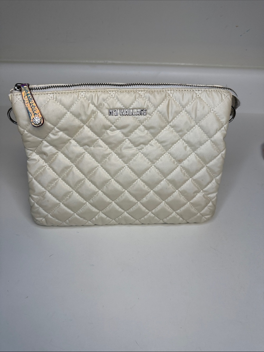 MZ WALLACE Large Crosby pippa Cream bag stained no strap